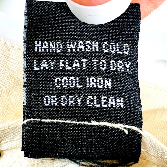 Lifestyle Attitude by Larry Levine Linen Blend Khaki Wide Leg Carpi Pant Plus 16 - Picture 10 of 11